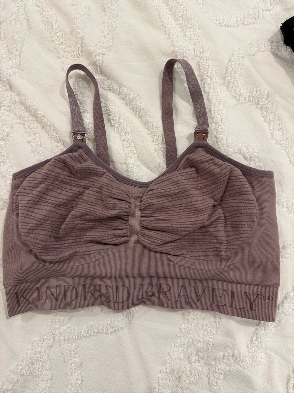 Kindred Bravely Mauve Ribbed Nursing & Pump Bra - Soft Support